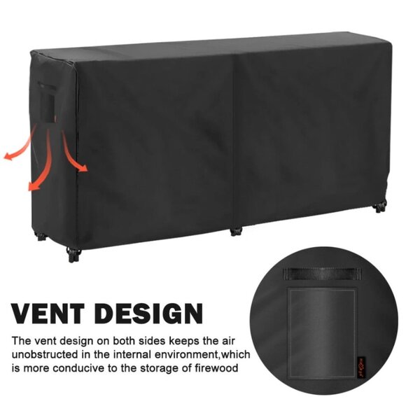 8 Feet Firewood Log Rack Cover Heavy Duty Outdoor Waterproof Dust Sun Protector - Picture 5 of 6